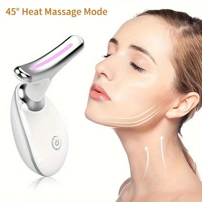 Rechargeable LED Facial and Neck Massage Instrument