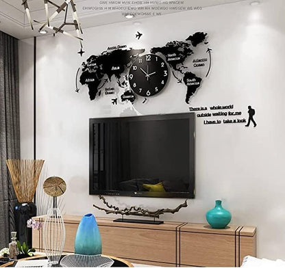 World Map Stylish 3D Wall Clock – Add Wanderlust to Your Walls