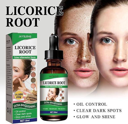 Pore Shrinking Licorice Root Facial Serum - 30ml, Reduces Acne, Blackheads, Hyperpigmentation, and Coarse Lines