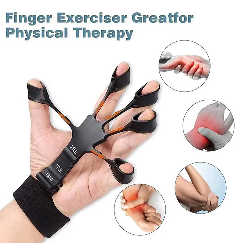 Metal-Hook Grip Strength Trainer - Adjustable Resistance Finger Exerciser for Athletes & Musicians