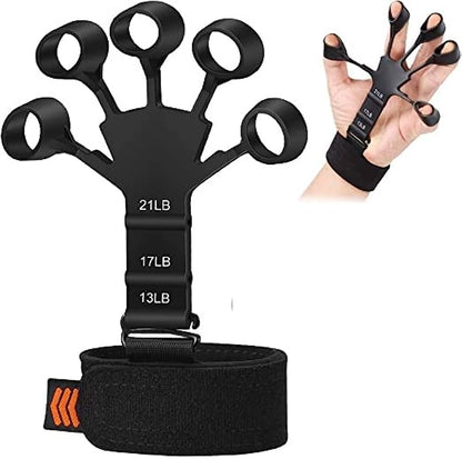 Metal-Hook Grip Strength Trainer - Adjustable Resistance Finger Exerciser for Athletes & Musicians