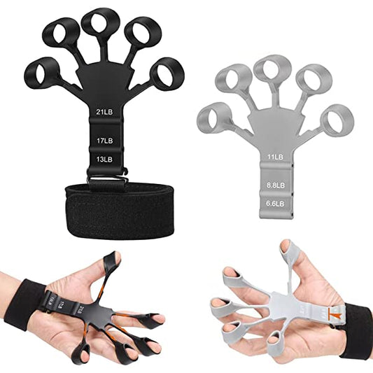 Metal-Hook Grip Strength Trainer - Adjustable Resistance Finger Exerciser for Athletes & Musicians